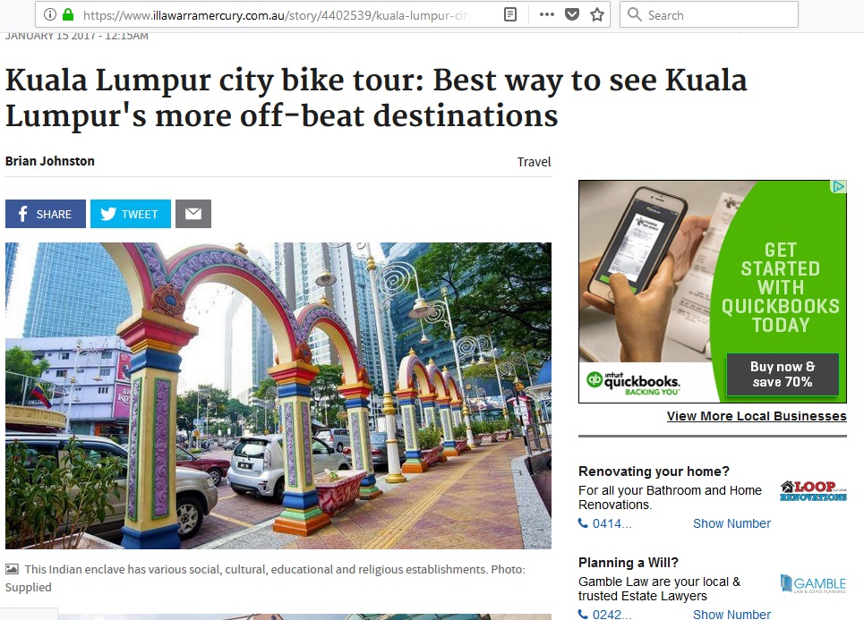 Kuala Lumpur city bike tour