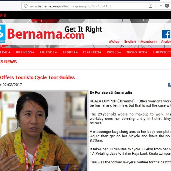 Woman Offers Tourists Cycle Tour Guides