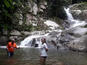 Hiking at Lepoh waterfall